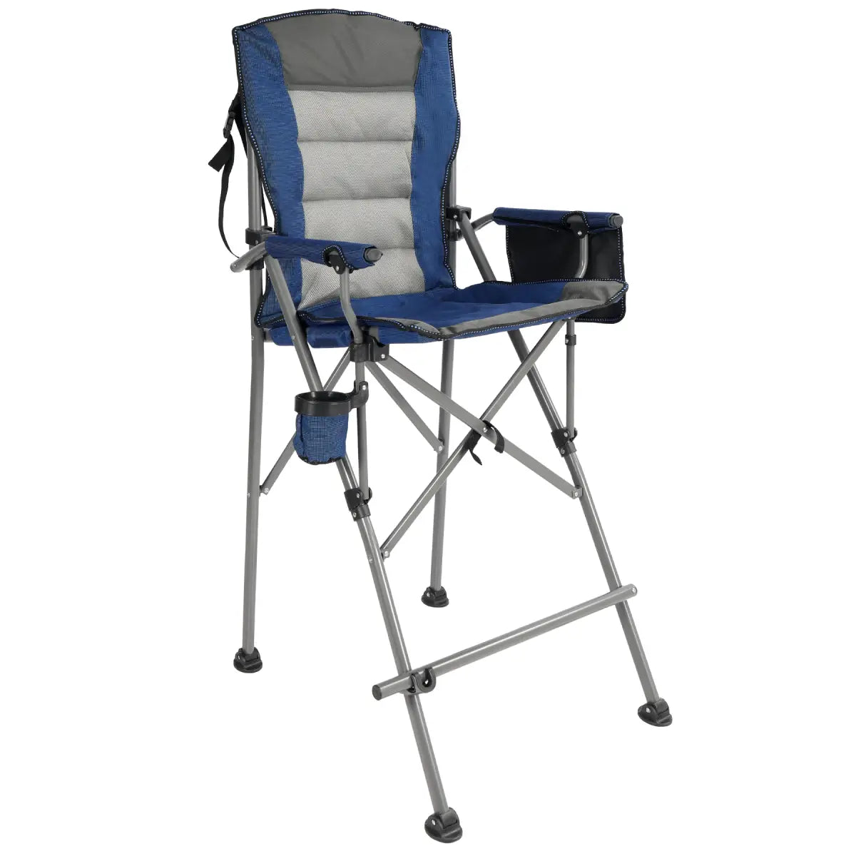 Extra Tall Bar Height Foldable Director Chairs for Adults with High Back and Hard Arms, Support 330lbs