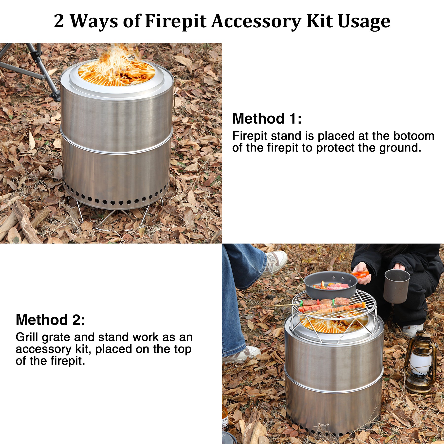 REDCAMP Fire Pit Accessory Kit for Stove