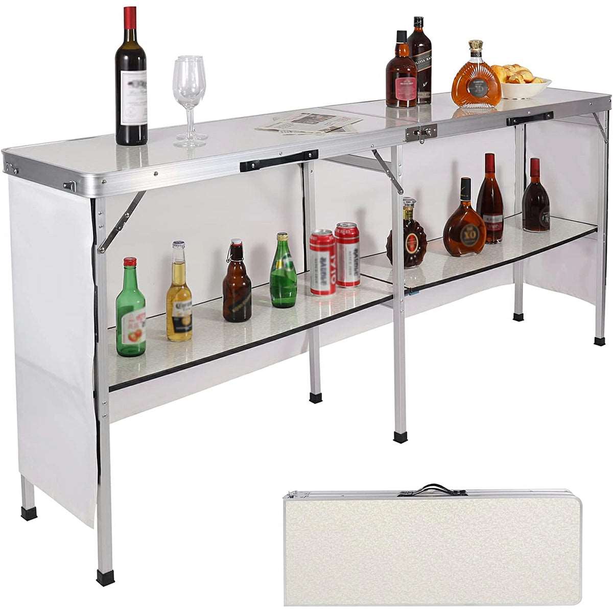 Portable Bar Tablefor Party white