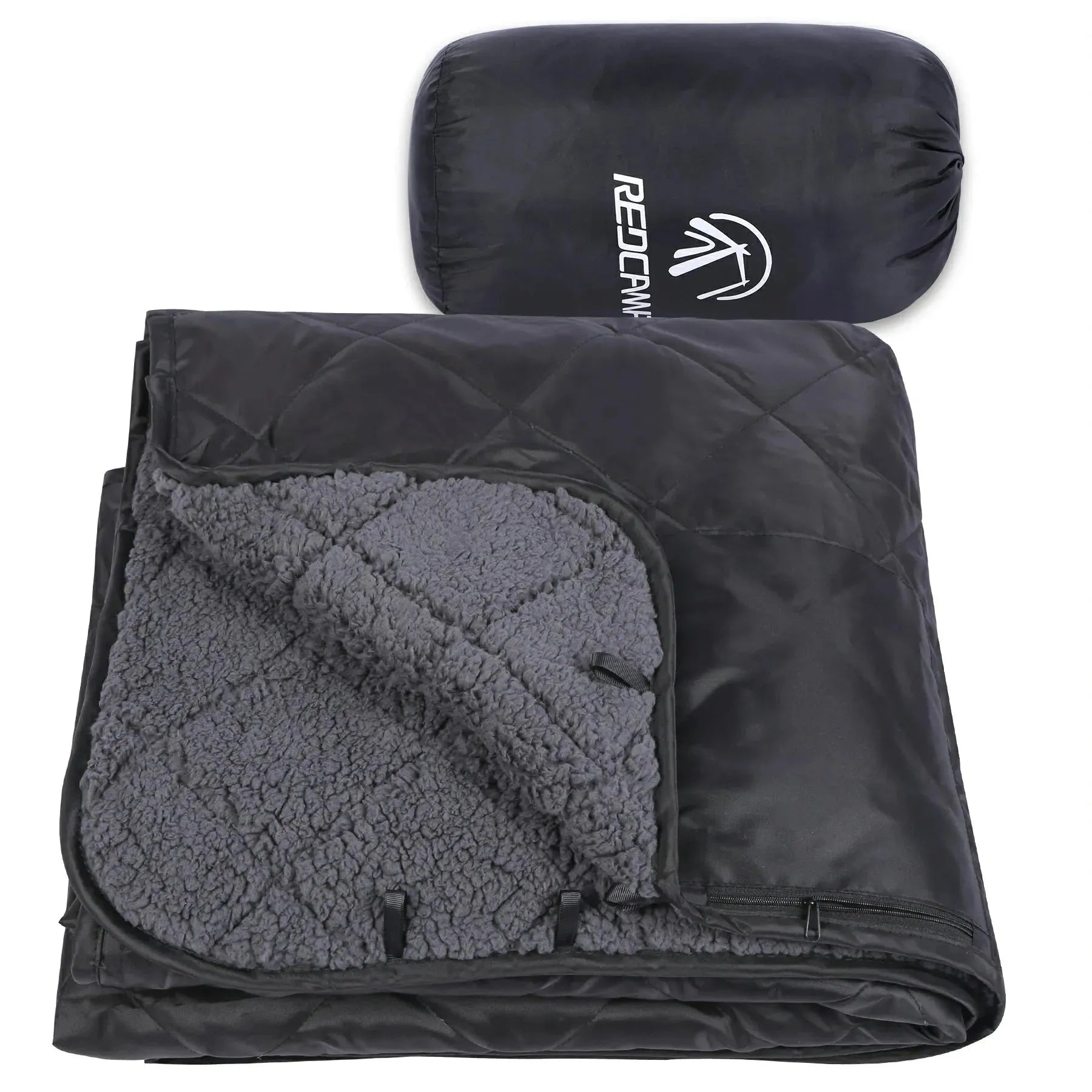 REDCAMP Waterproof Stadium Blanket with Sherpa Lining Redcamp