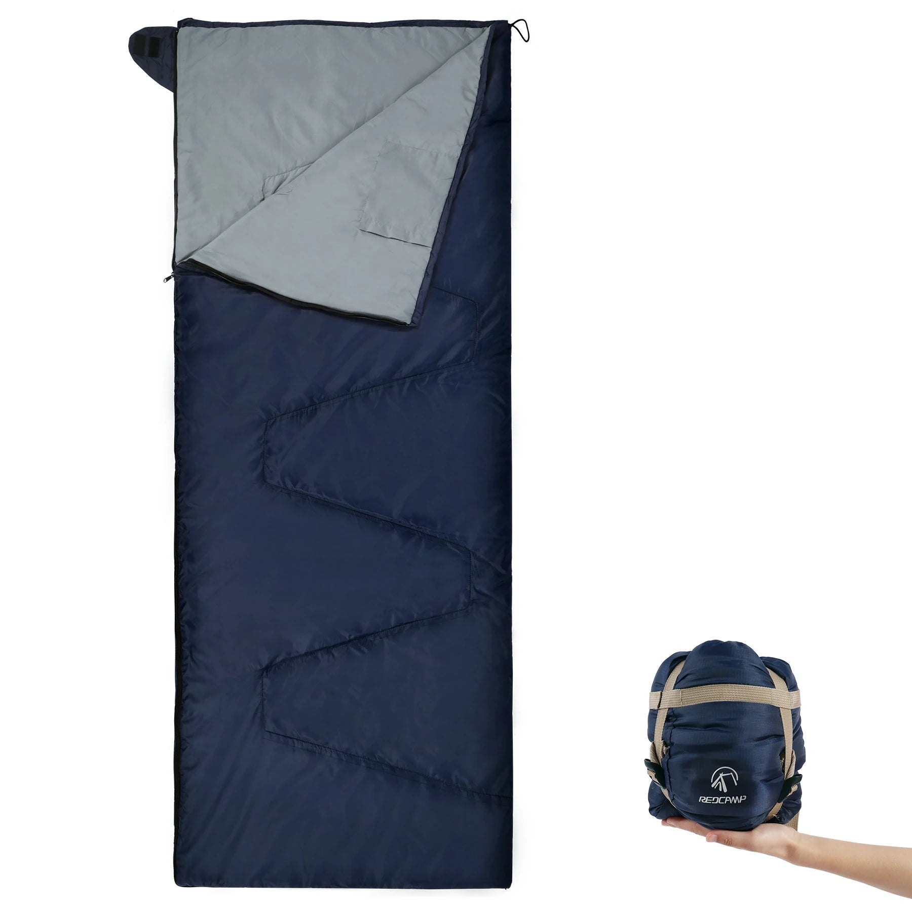 Ultralight Camping Sleeping Bag for Warm Weather,Green Blue Black Navy Blue