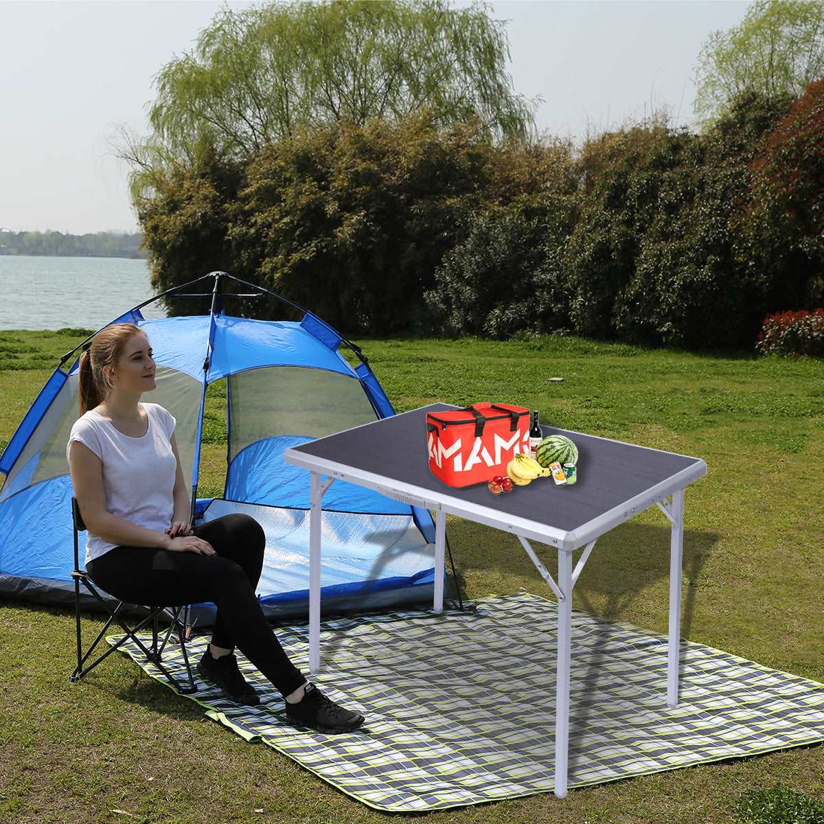 Aluminum Folding Camping Table with Collapsible Legs