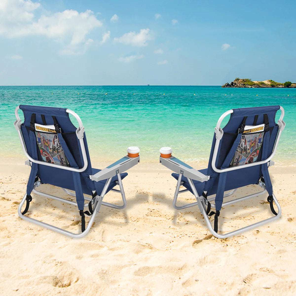 BETTARY Portable Backpack Beach Chairs for Adults 2 Pack, Aluminum