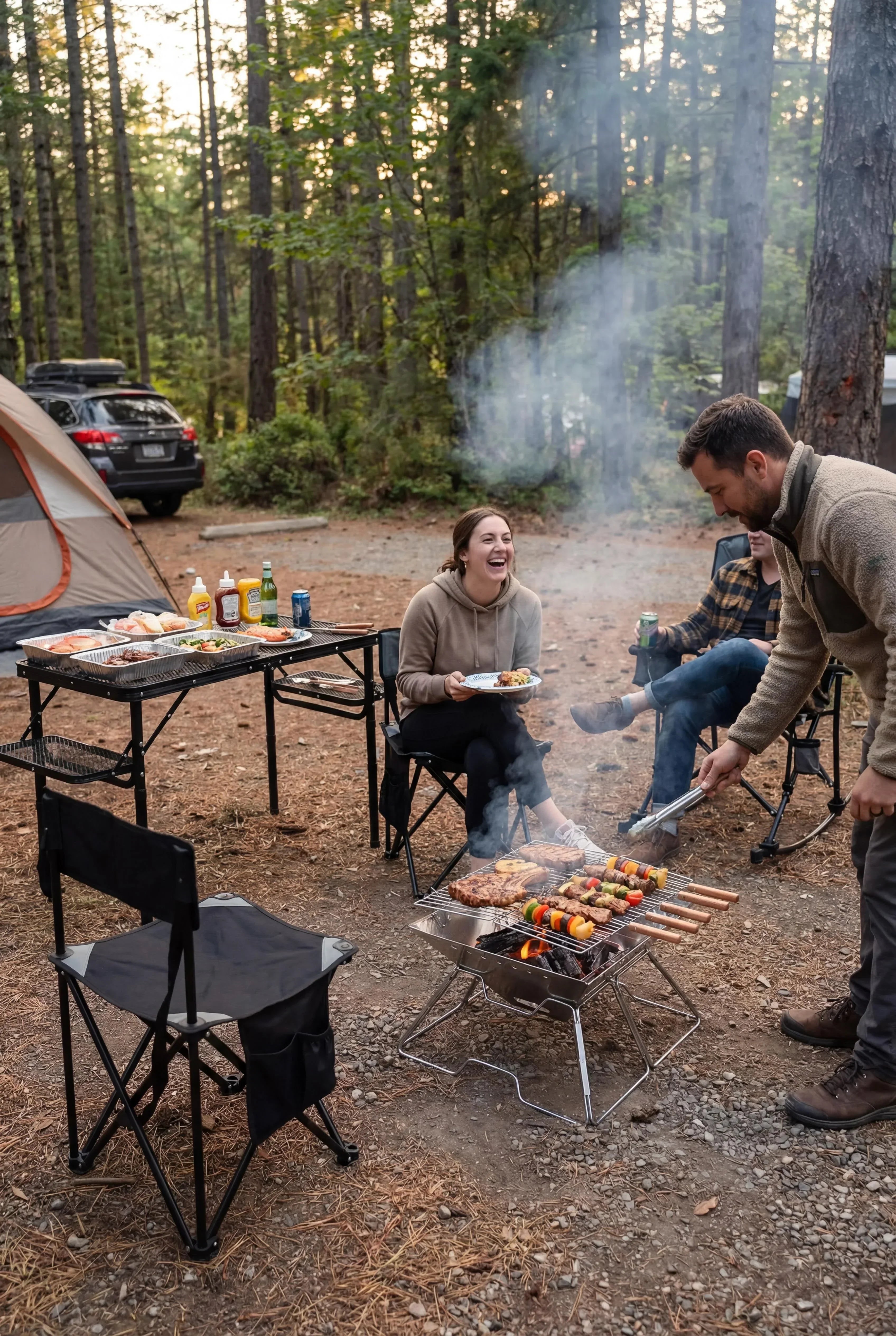 around the fire