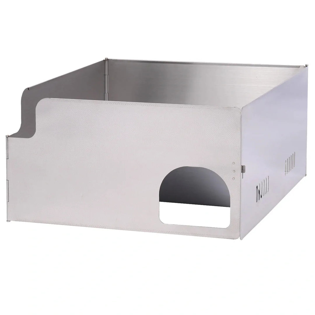 Folding Stainless Steel Stove Windscreen for Outdoor - Redcamp