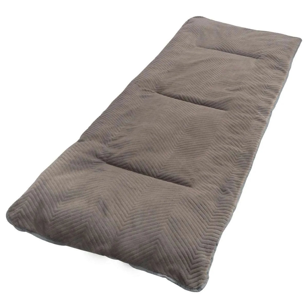 Extra Thick Folding Cot Pad, Soft Rabbit Hair Velvet, Brown Gary - Redcamp