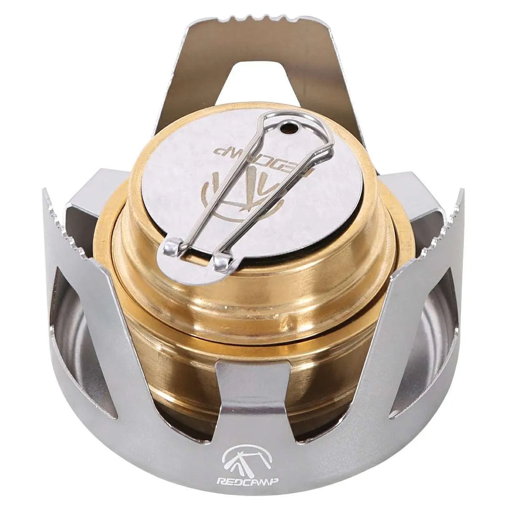 REDCAMP Mini Alcohol Stove with Aluminium Stand for Backpacking green