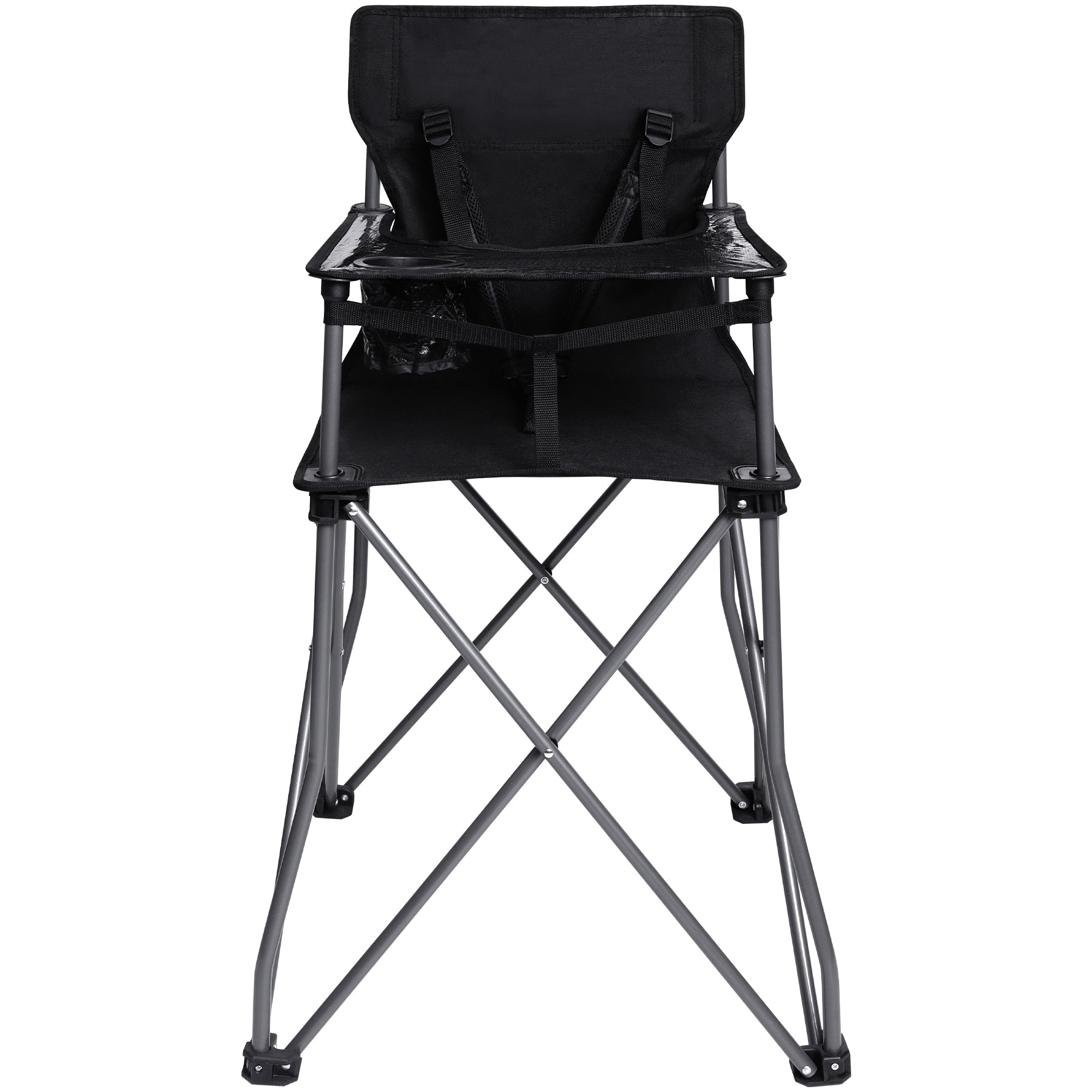 Portable High Chair for Babies and Toddlers, Camping High Chair with Tray, Space Saver for Travel, Camping, Picnic, Indoor Use