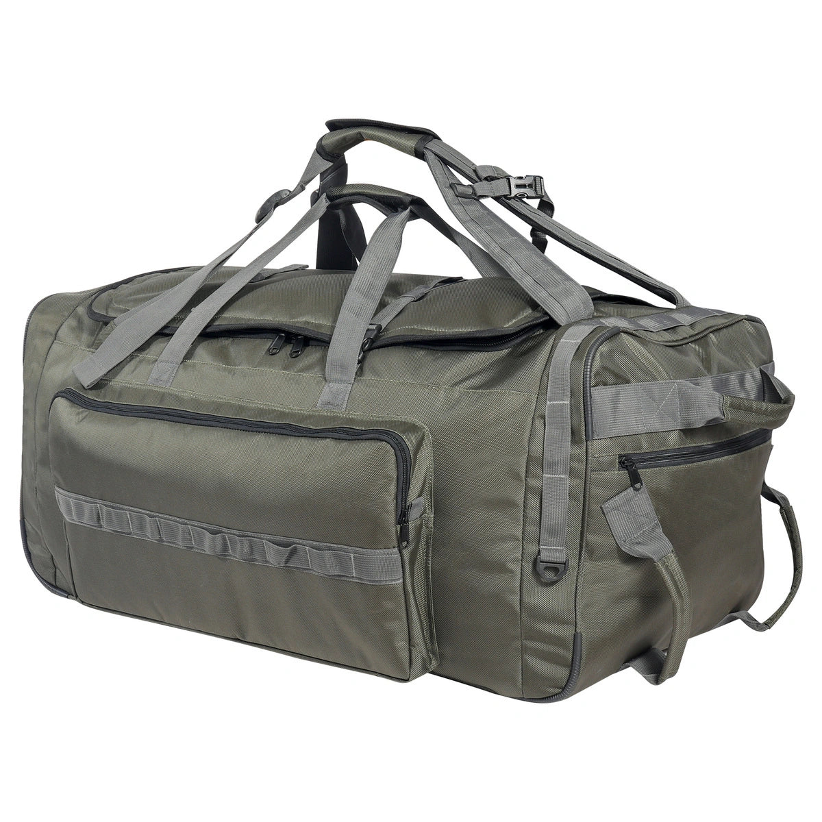 140L Tactical Duffle Bag with Wheels and Backpack Straps