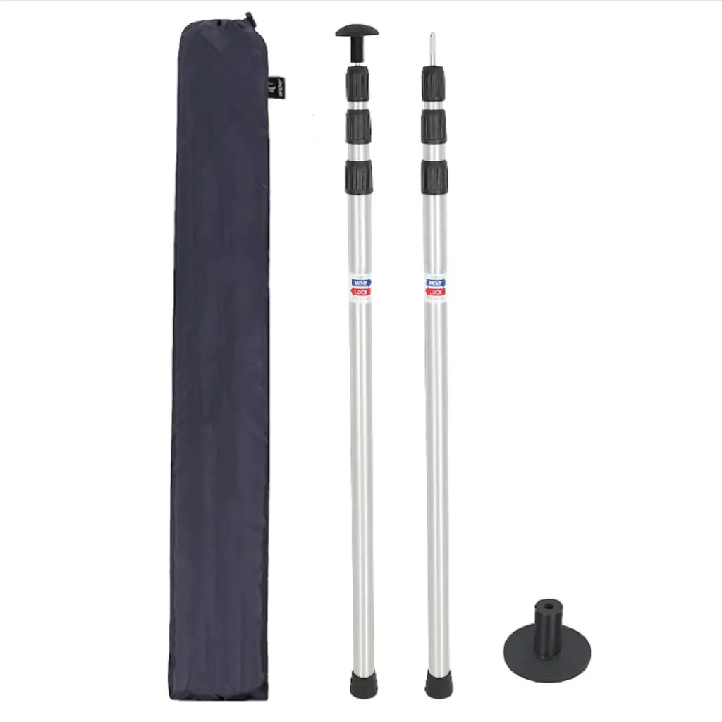 green elephant tarp pole Redcamp Telescoping Tarp Poles Silver / 4 Poles