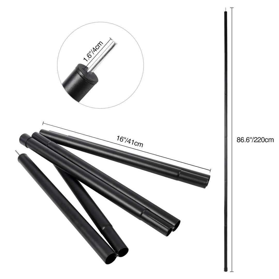 Aluminum Adjustable Telescoping Tarp Poles - Redcamp