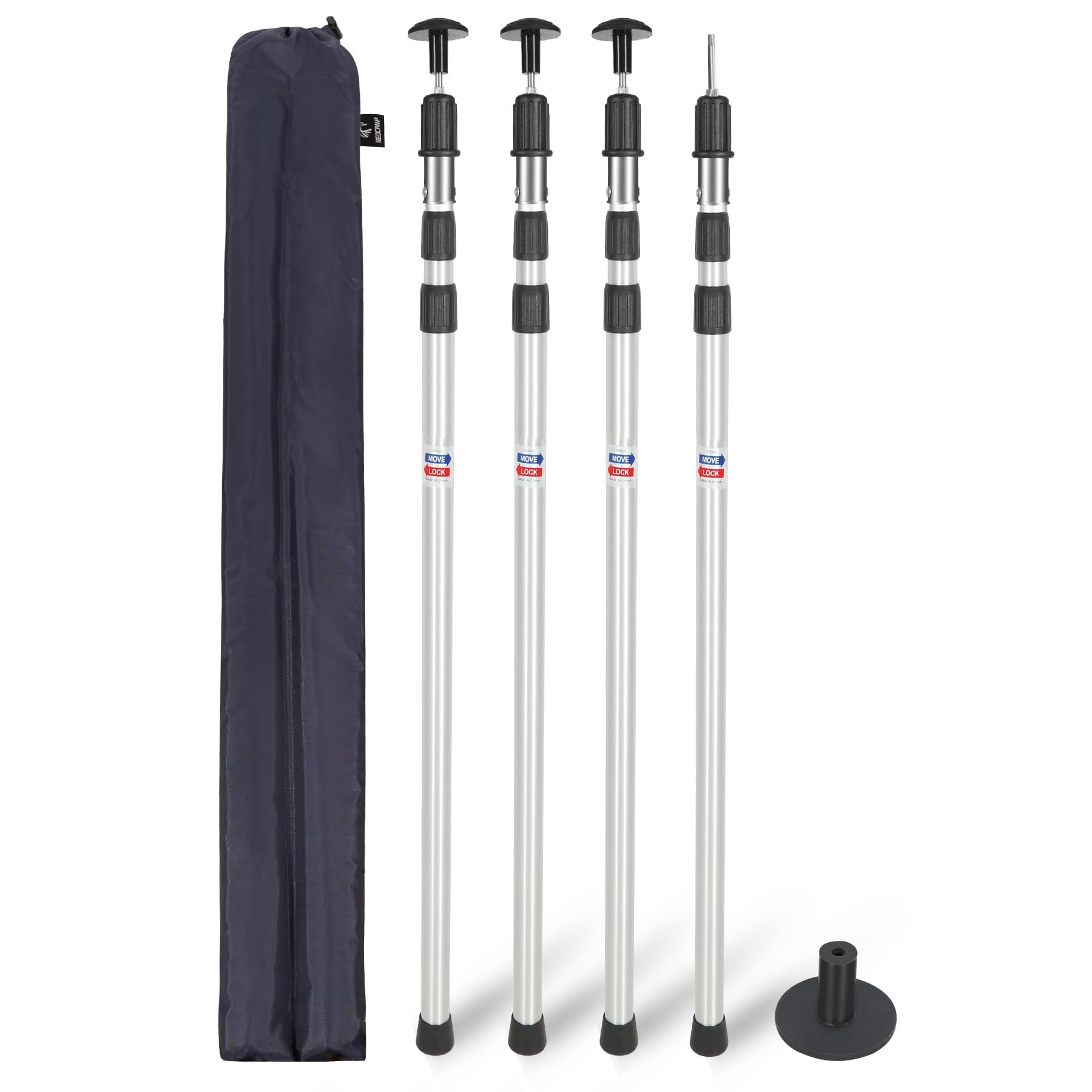 Poteaux de bâche télescopiques réglables en aluminium 