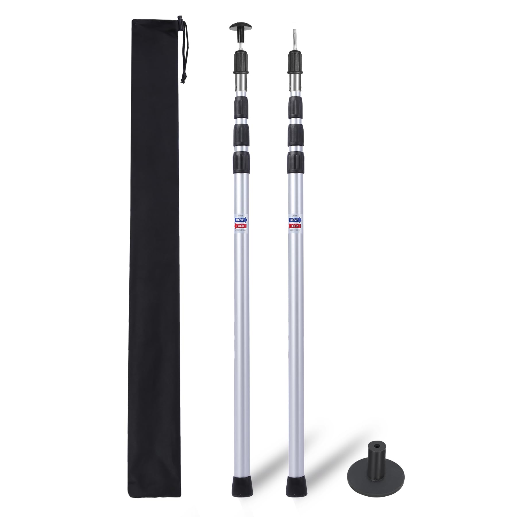 Poteaux de bâche télescopiques réglables en aluminium 