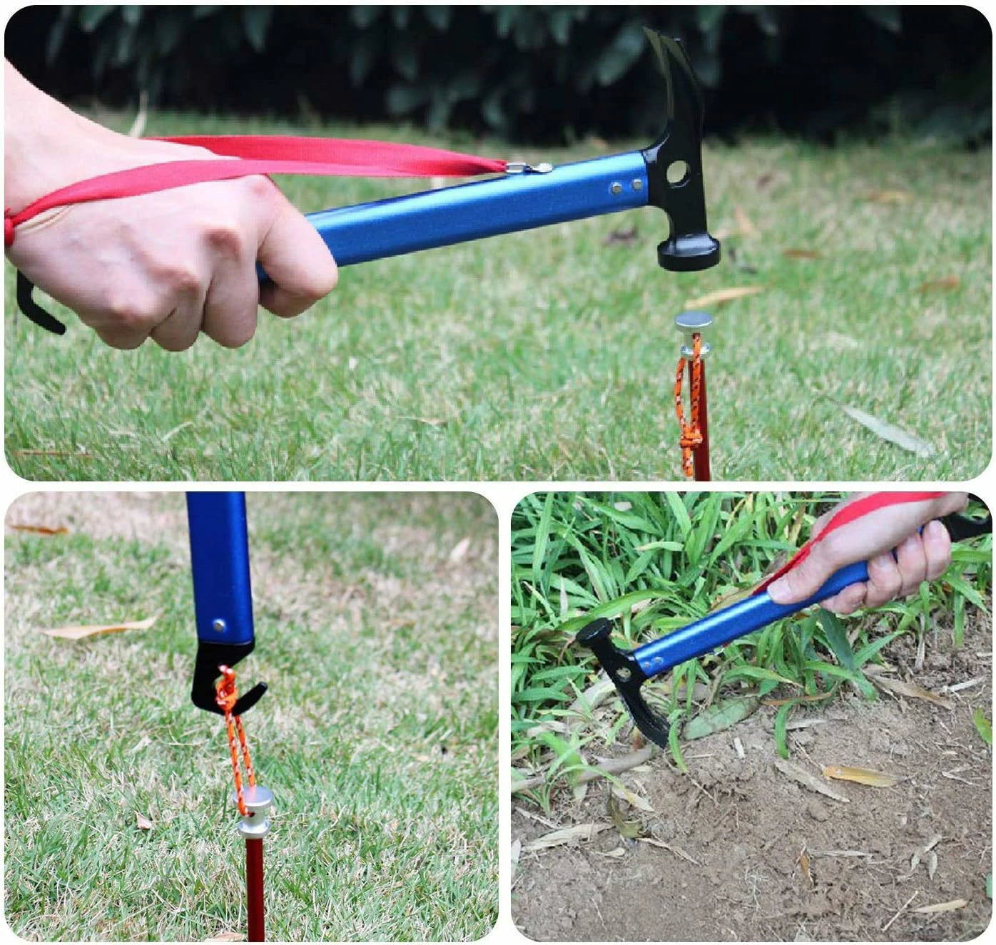 REDCAMP Camping Hammer with Peg Puller