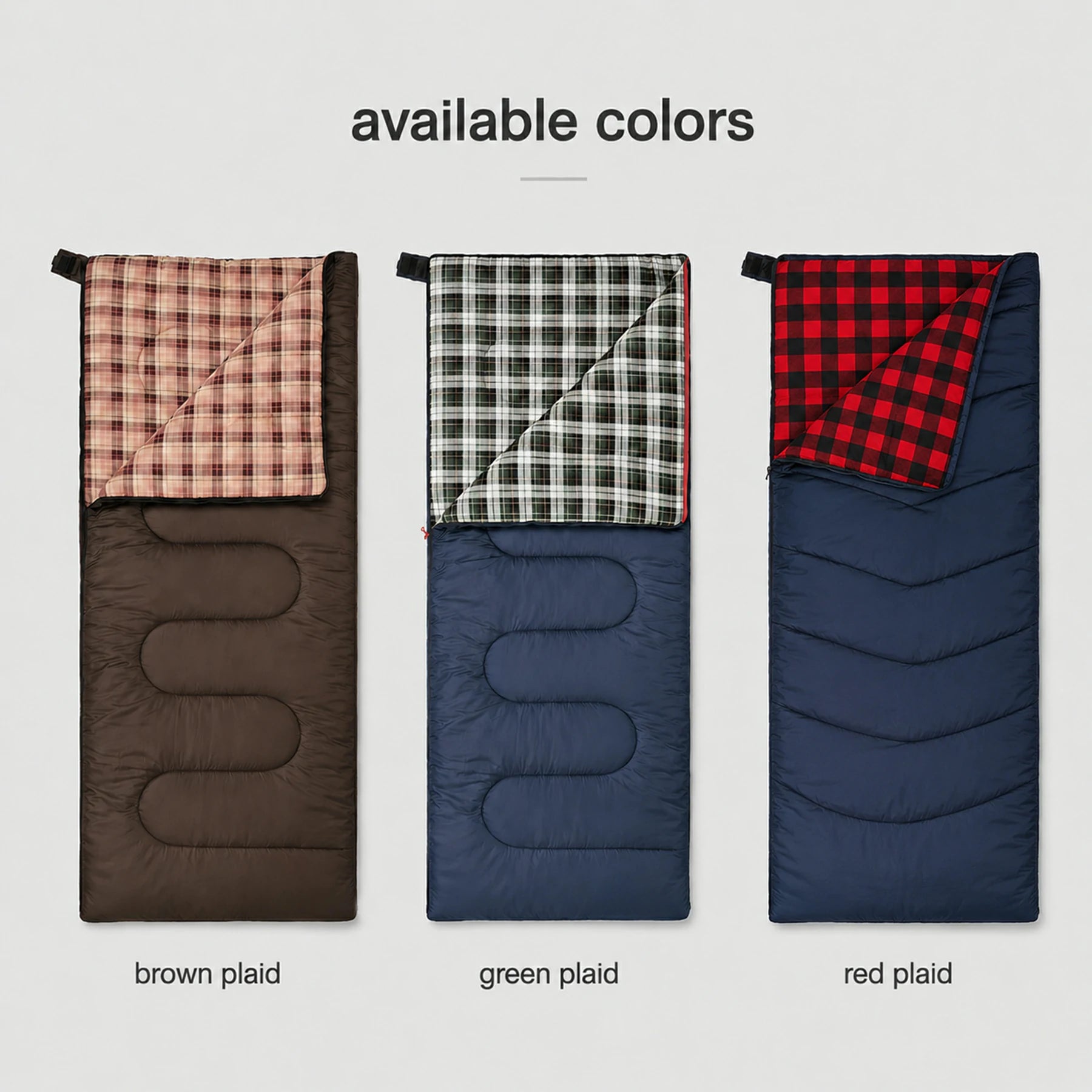 Cotton Flannel Rectangular Sleeping Bag 32–77°F