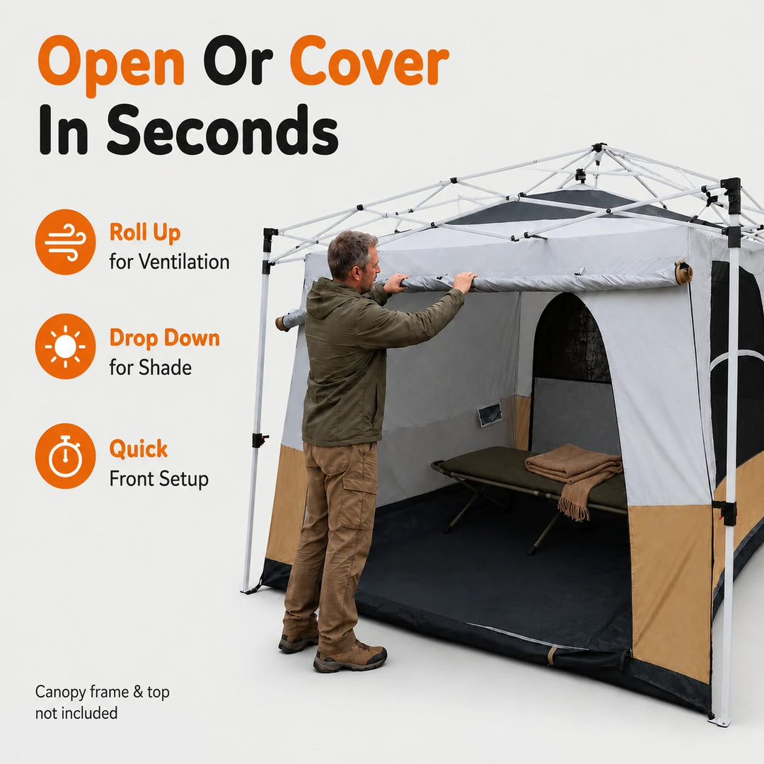 Canopy Tent Inner Tent with Porch for 10x10 & 10x20 Canopies(Canopy not Included)