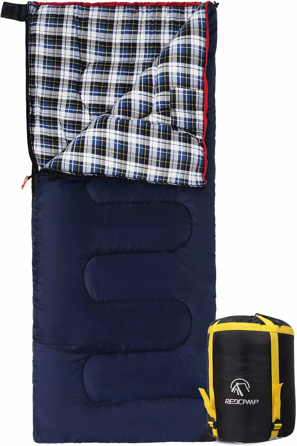 REDCAMP Cotton Flannel Sleeping Bag for Camping Backpacking