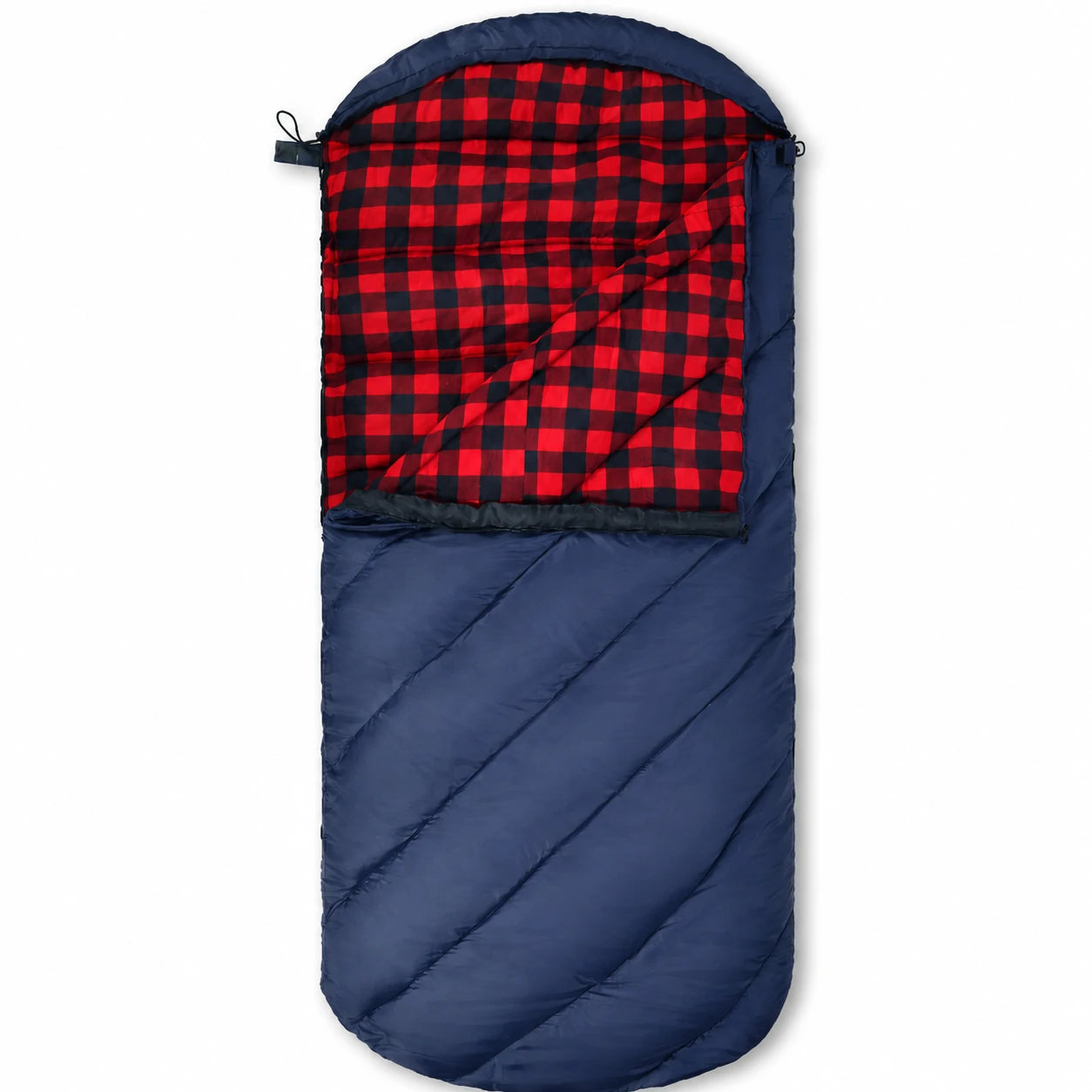 Cotton Flannel Hooded Sleeping Bag 23-59°F