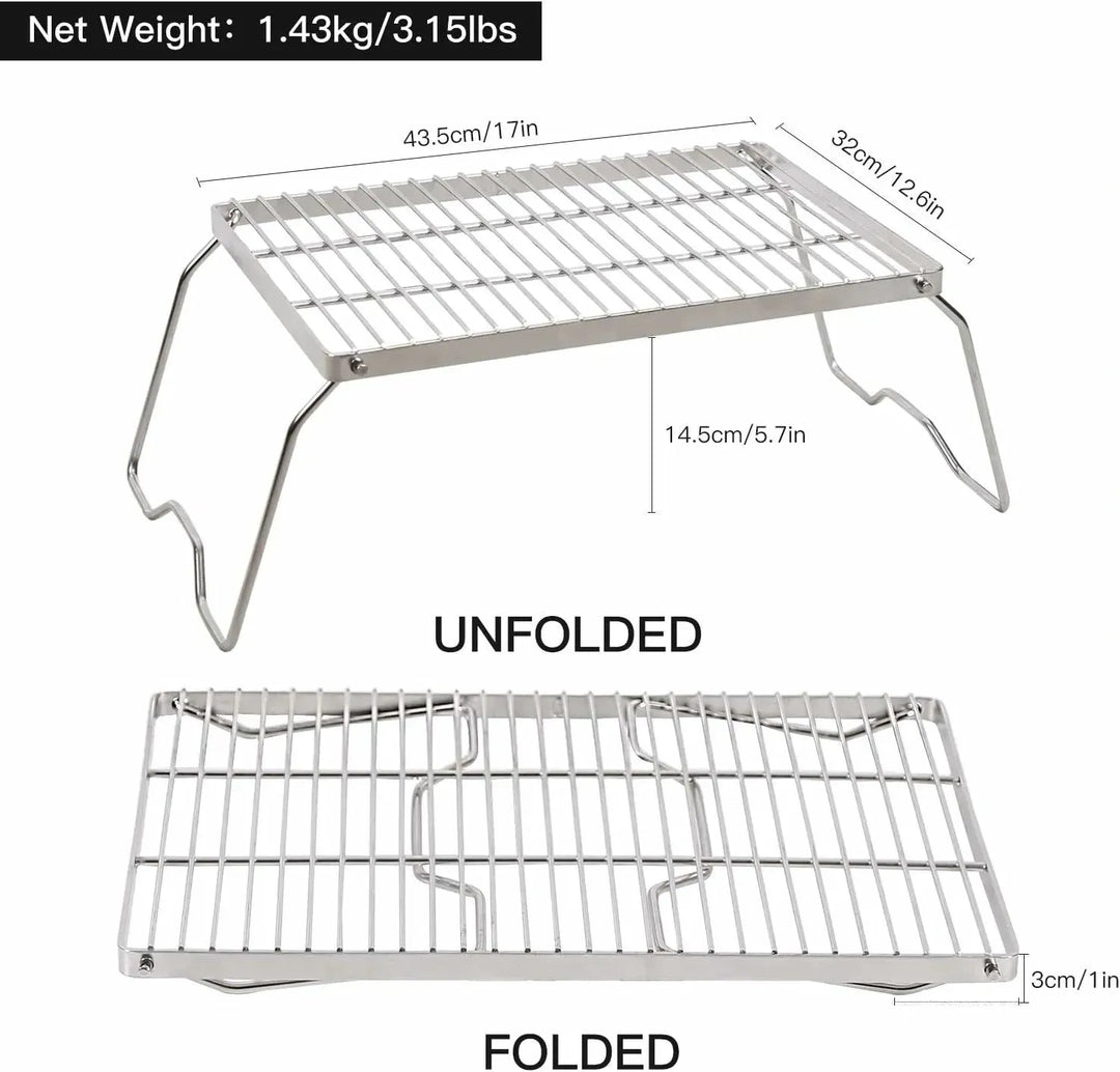 304 Stainless Steel Grate with Carrying Bag - Redcamp