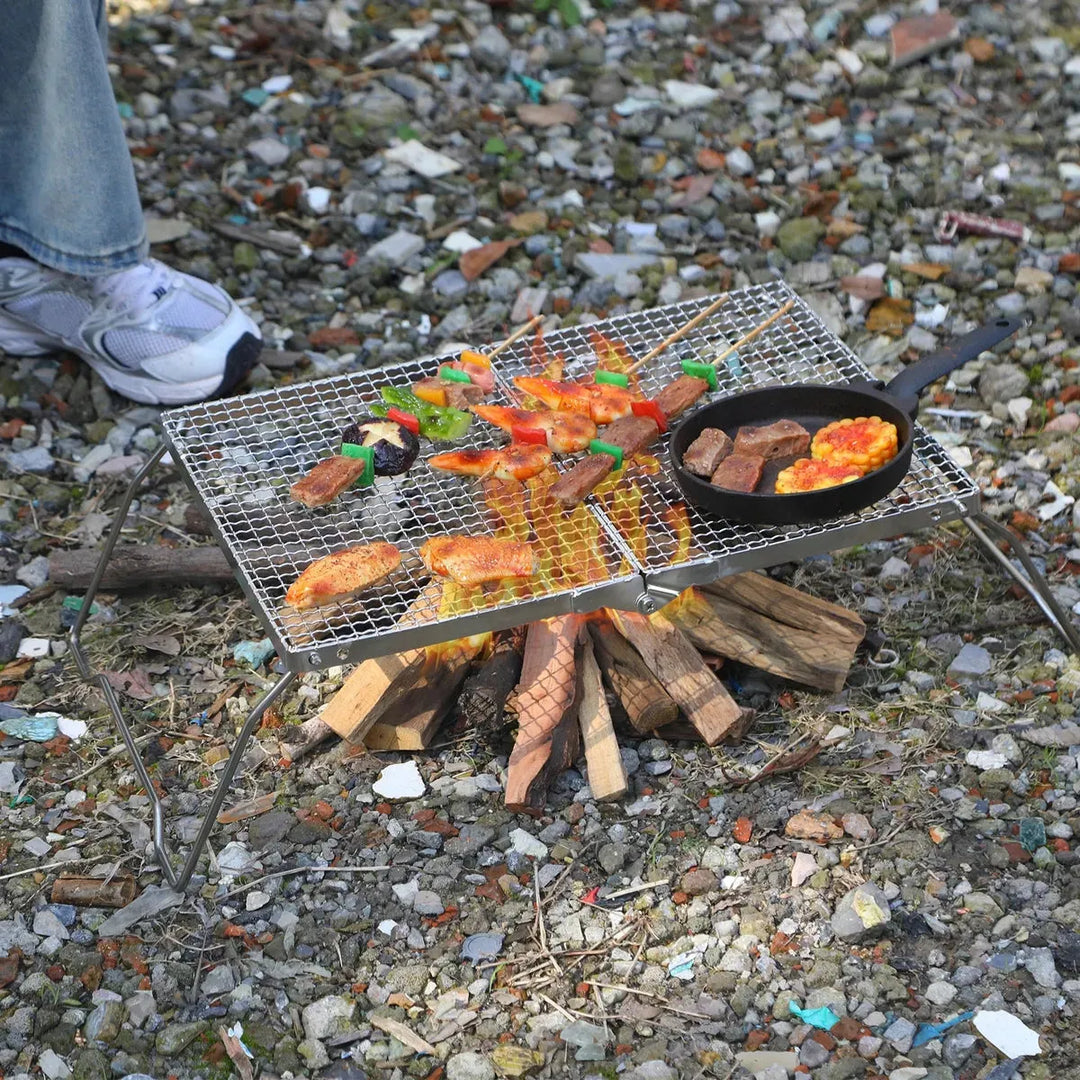 304 Stainless Steel Grate with Carrying Bag - Redcamp