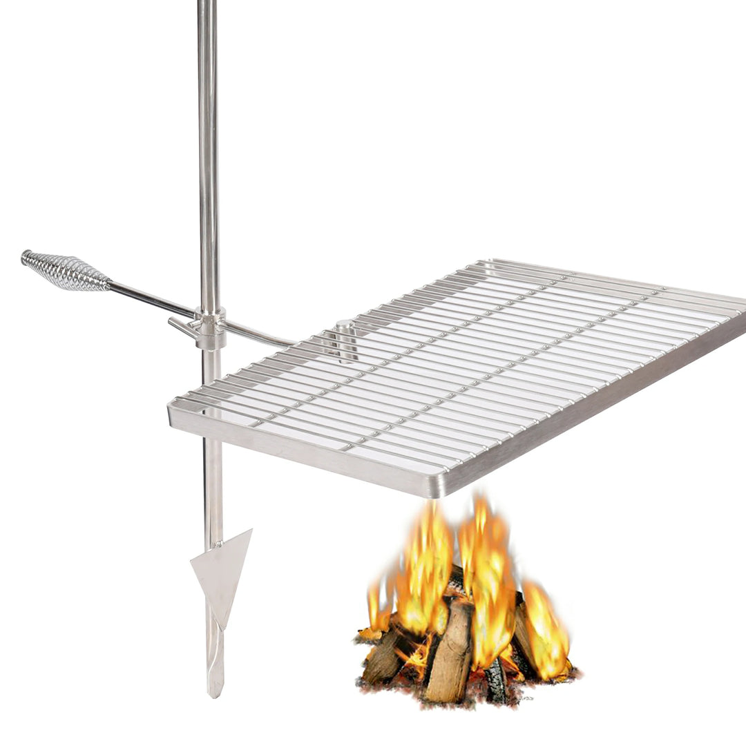 REDCAMP Campfire Swing Grill Stand, Portable Hanging Cooking Grill