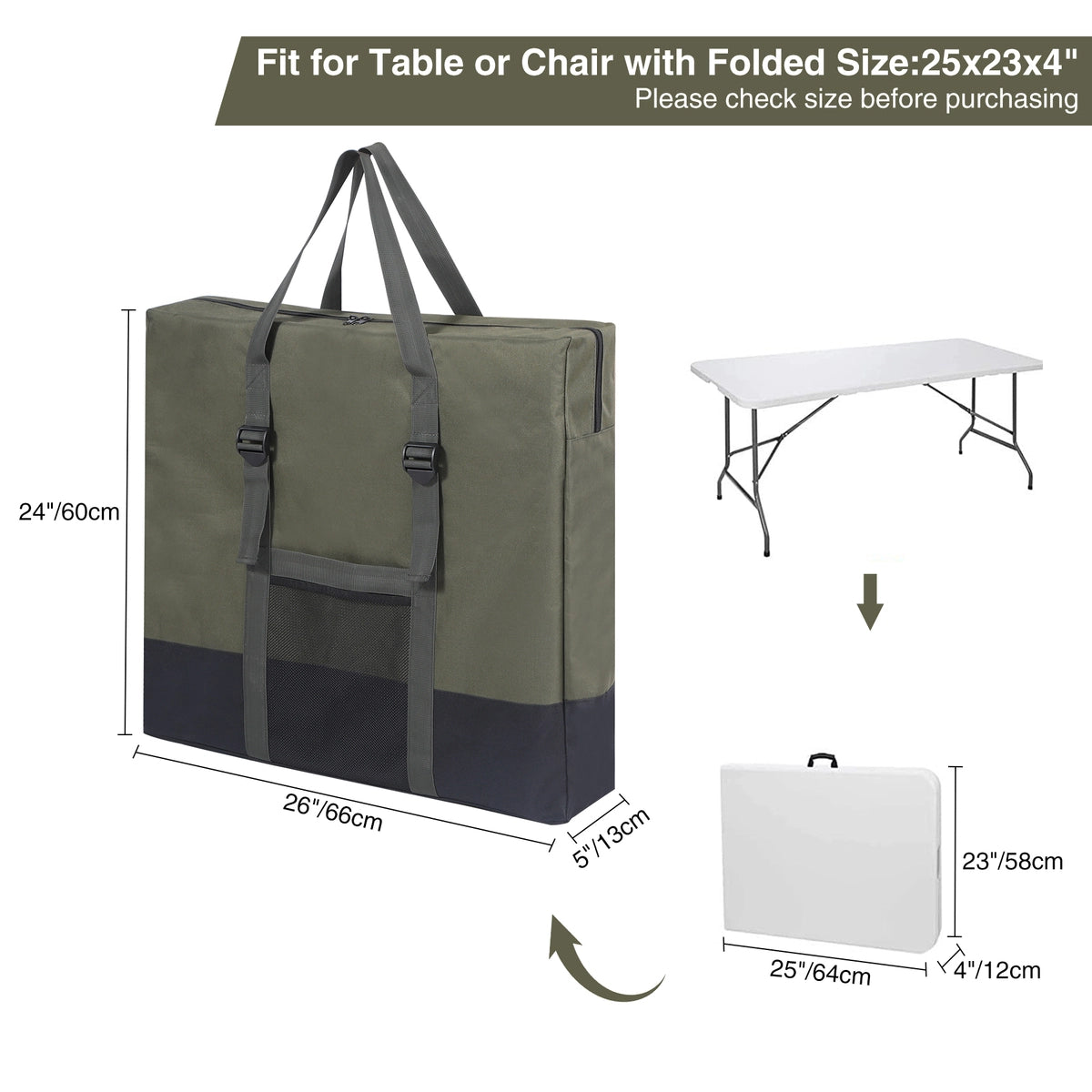 Portable Folding Storage Table Bag