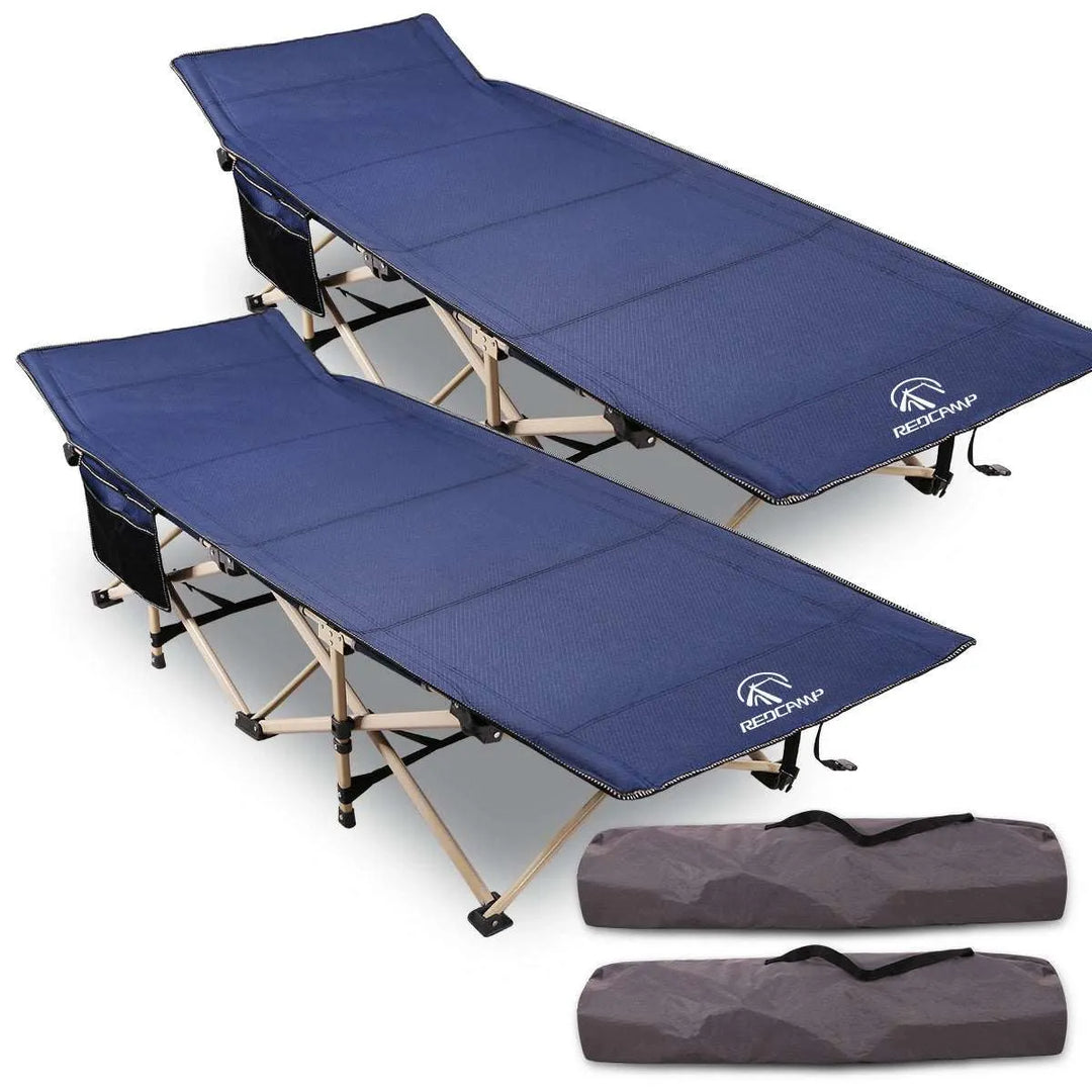 Folding Camping Cots for Adults Heavy Duty, Blue Grey - Redcamp