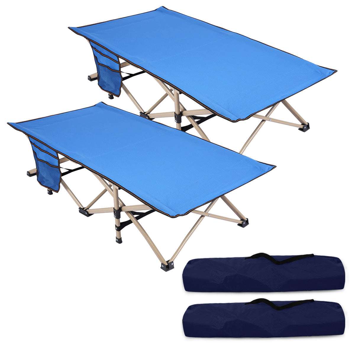 Extra Long Folding Kids Cot for Sleeping 5-10