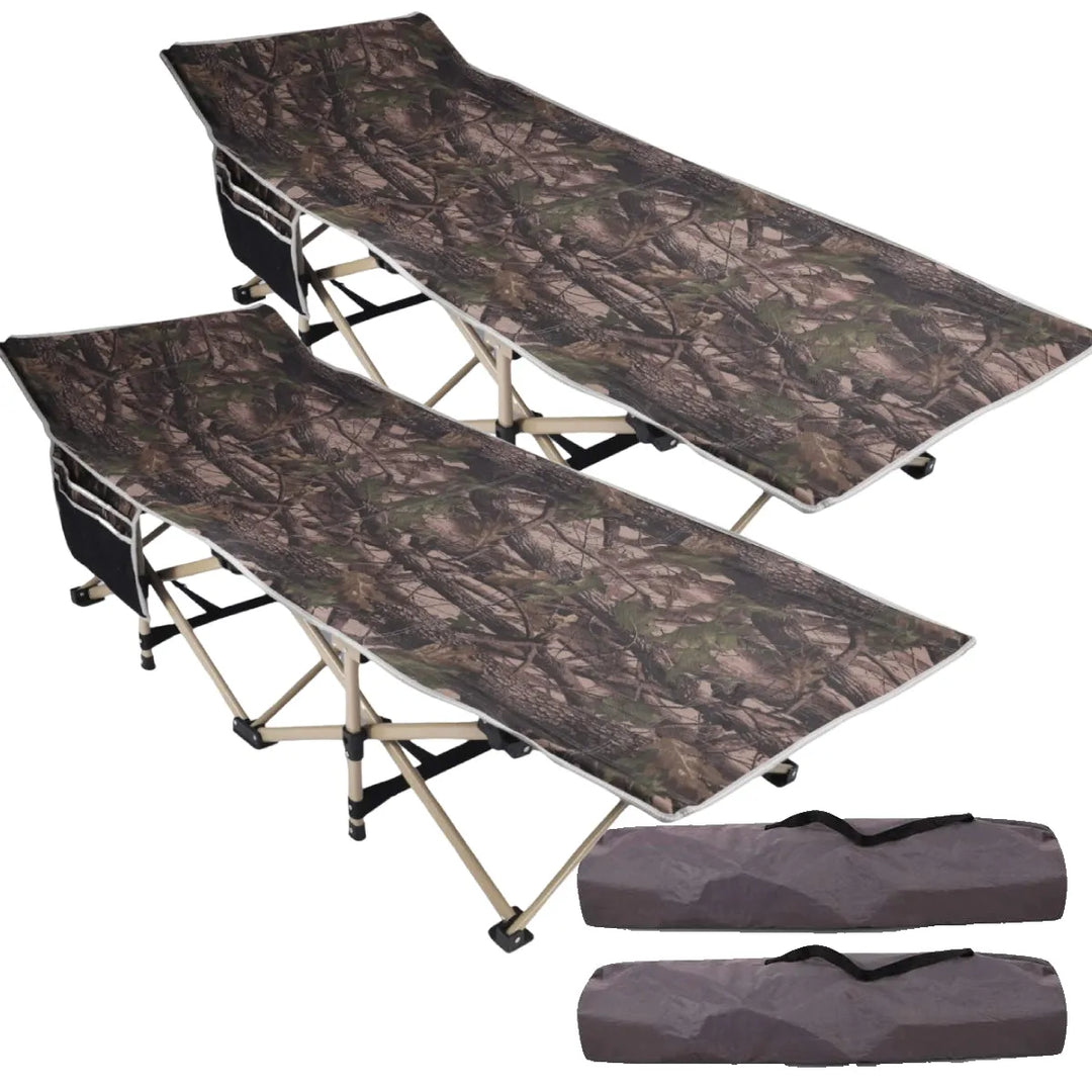 Folding Camping Cots for Adults Heavy Duty, Blue Grey - Redcamp