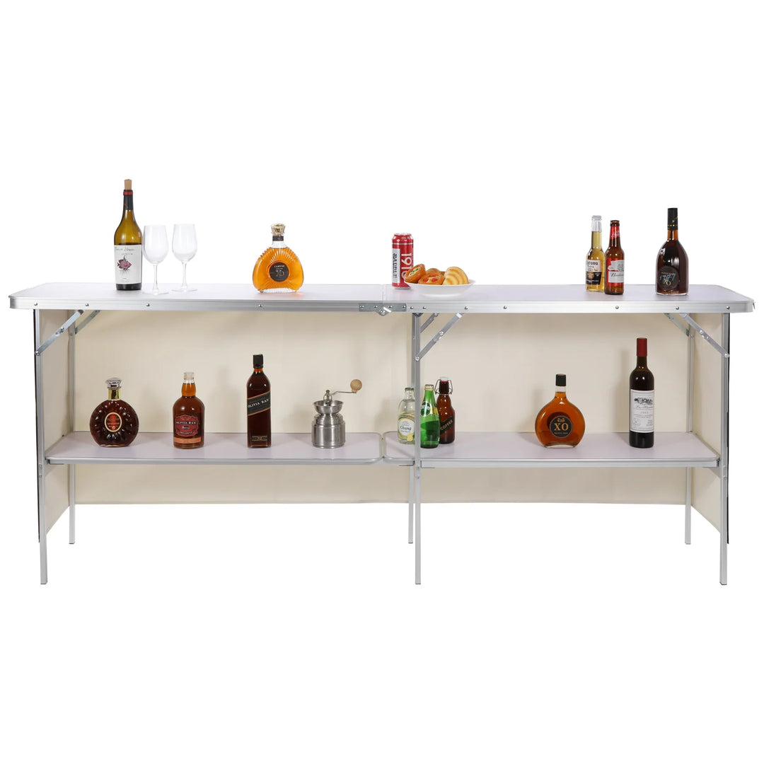 Table de bar portable pour événements avec double couche 
