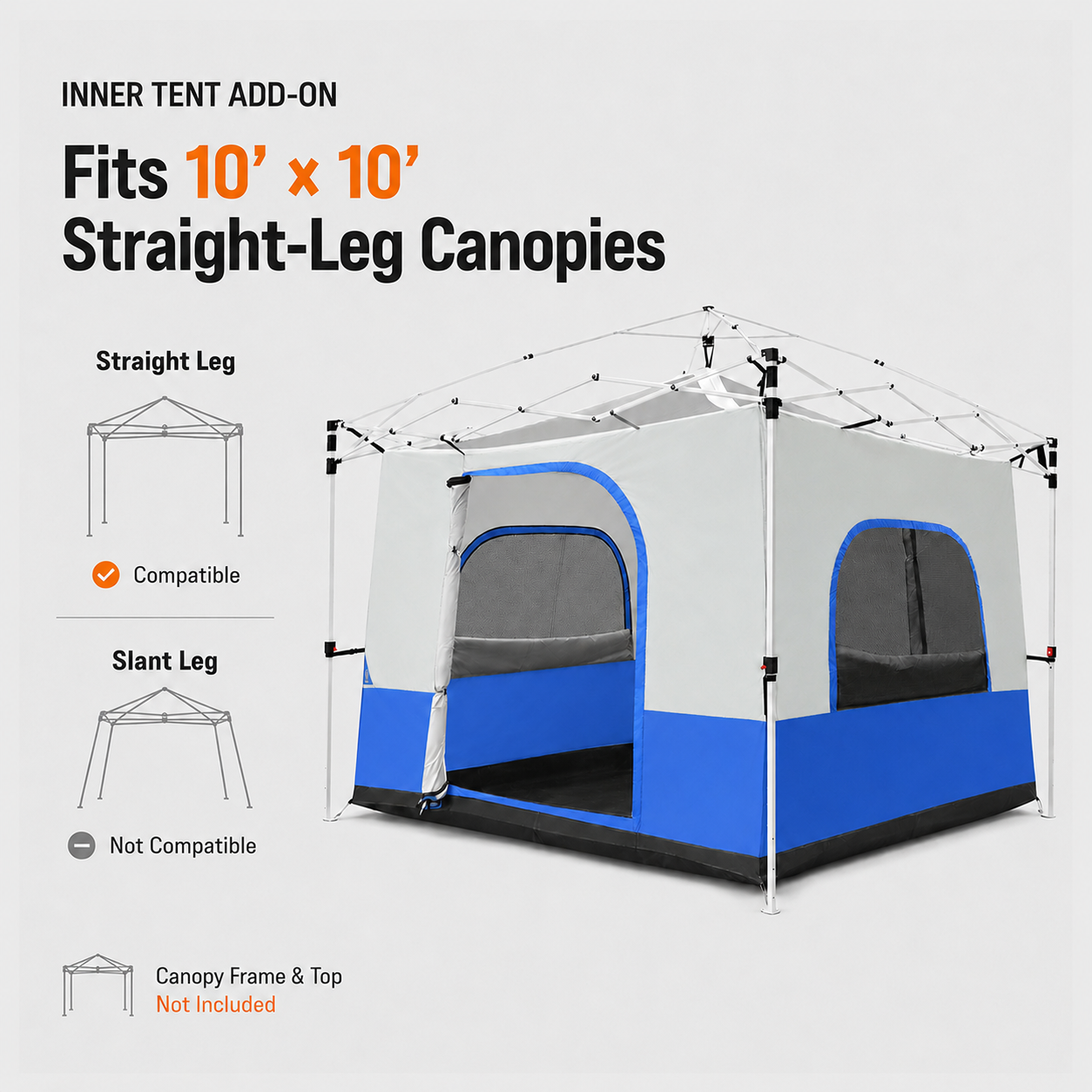 4-6 Person Canopy Camping Tent Inner Attachment