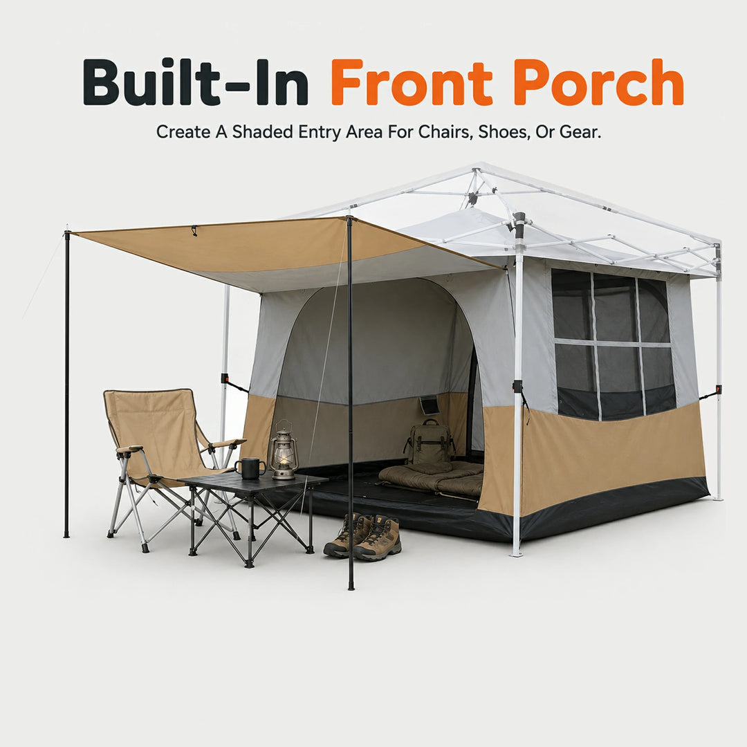 Canopy Tent Inner Tent with Porch for 10x10 & 10x20 Canopies(Canopy not Included)