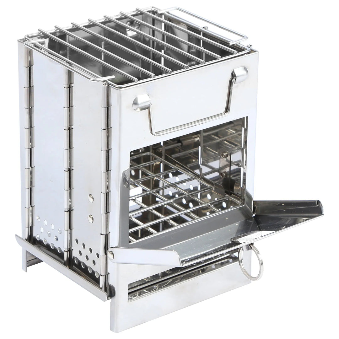 Wood Burning Camping Stove Folding with Pot Stand - Redcamp
