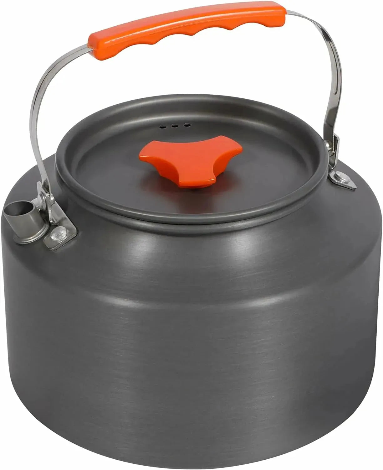 kettle outdoor 10 Aluminum Outdoor Camping Kettle with Carrying Bag 2L Large Grey