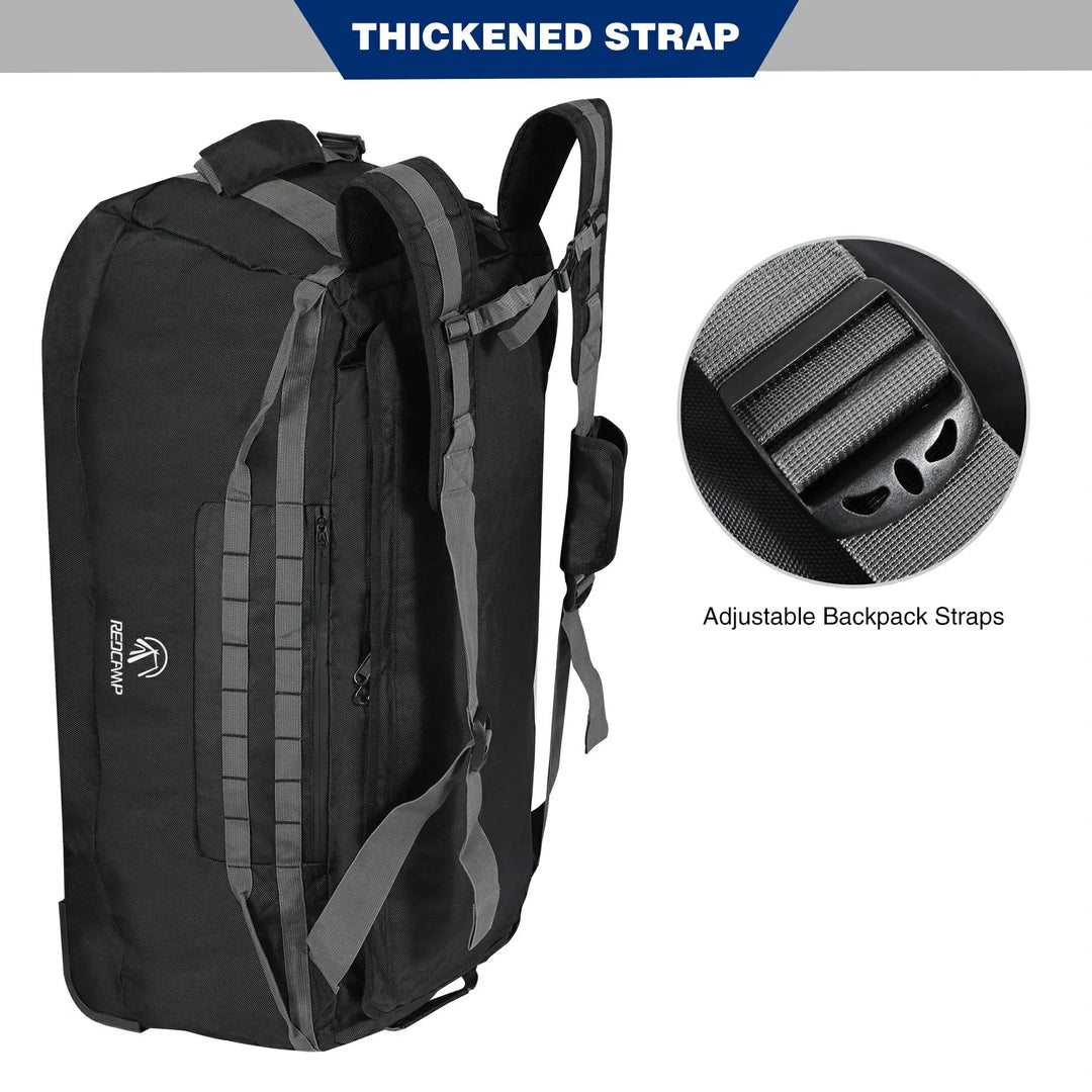 Large Duffle Bag with Wheels and Backpack Straps 100/120/140L - Redcamp