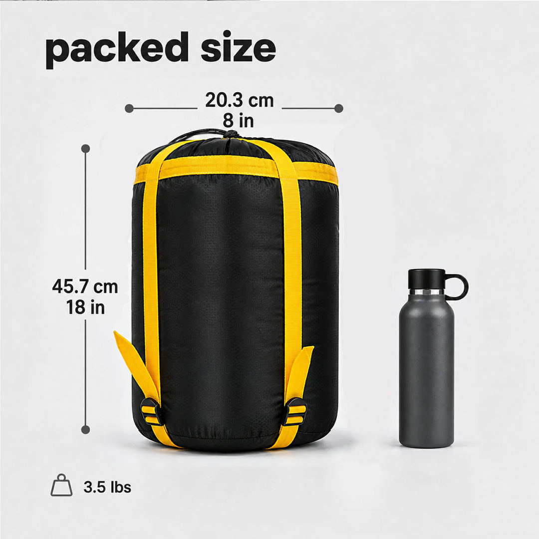 Cotton Flannel Rectangular Sleeping Bag 32–77°F