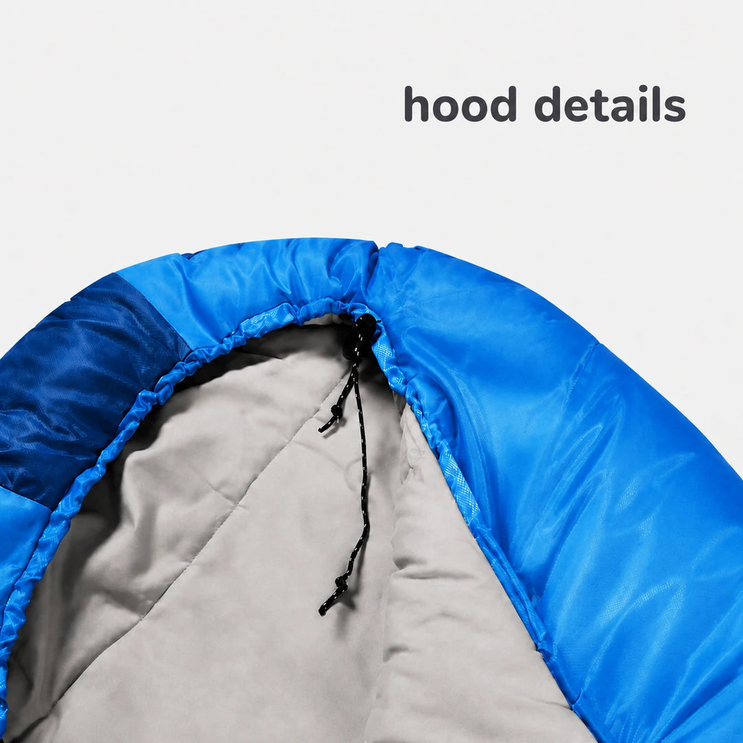 Mummy Kids Sleeping Bag for Camping,Blue Rose