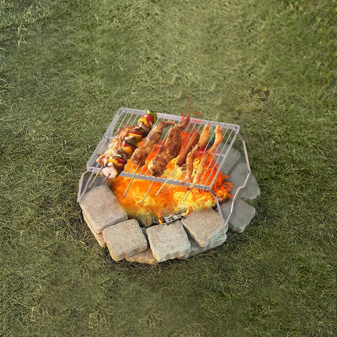 304 Stainless Steel Grate with Carrying Bag - Redcamp