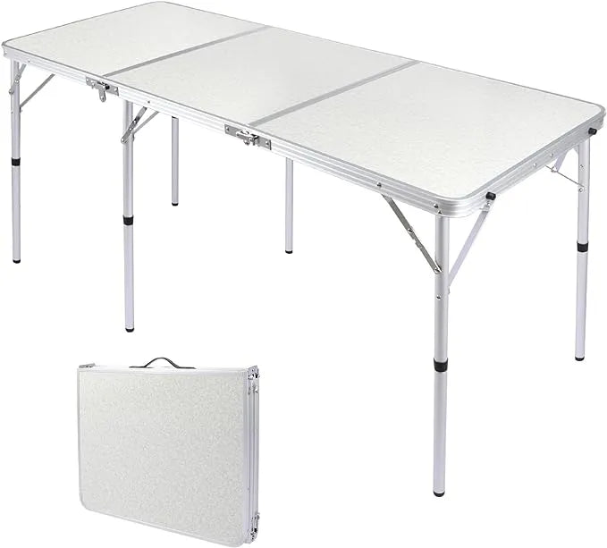 Aluminum Folding Camping Table with Adjustable Height Legs, 2/3/4ft - Redcamp