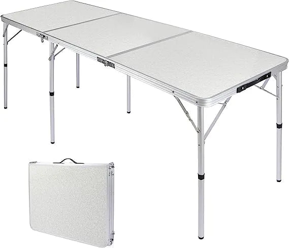 Aluminum Folding Camping Table with Adjustable Height Legs, 2/3/4ft - Redcamp