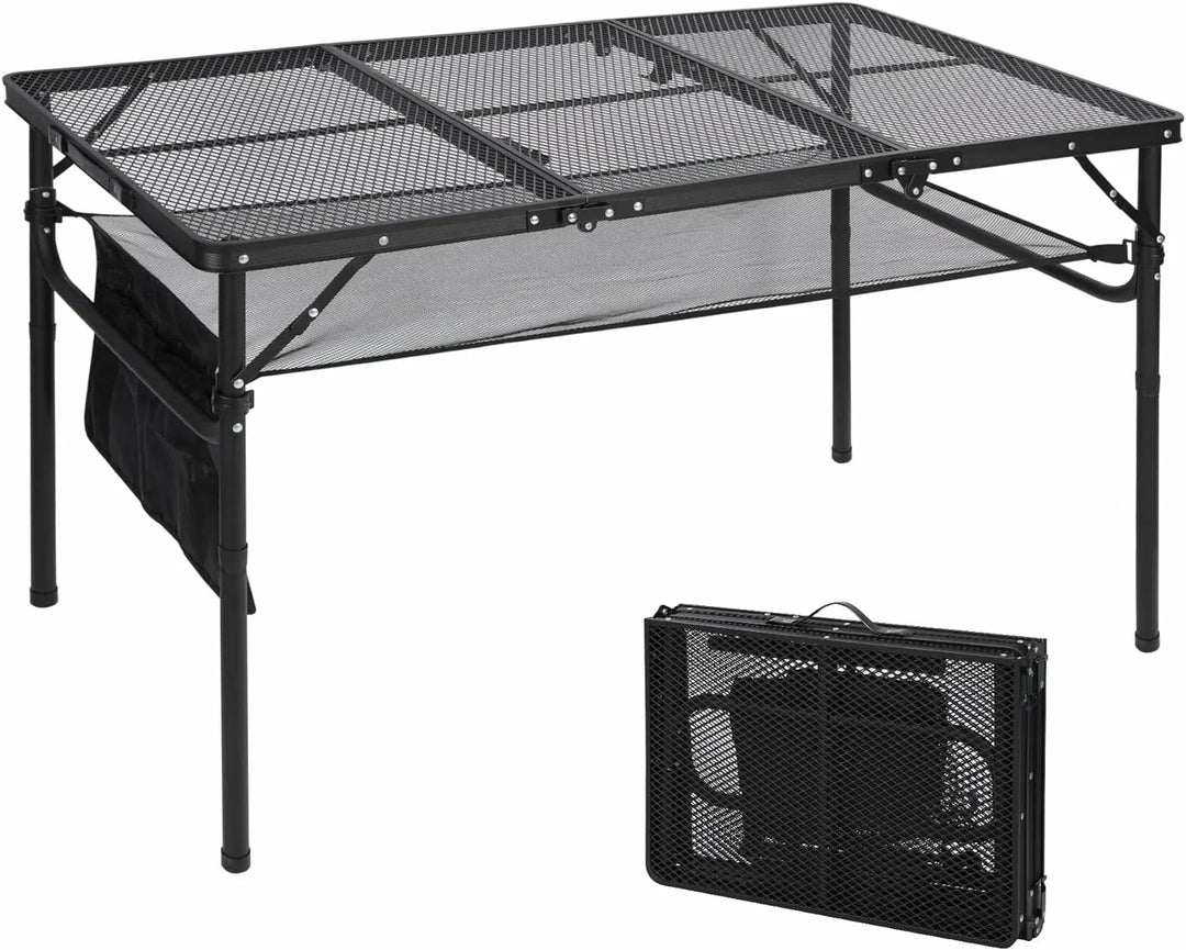 Folding Grill Table for Outside with Adjustable Height Legs - Redcamp