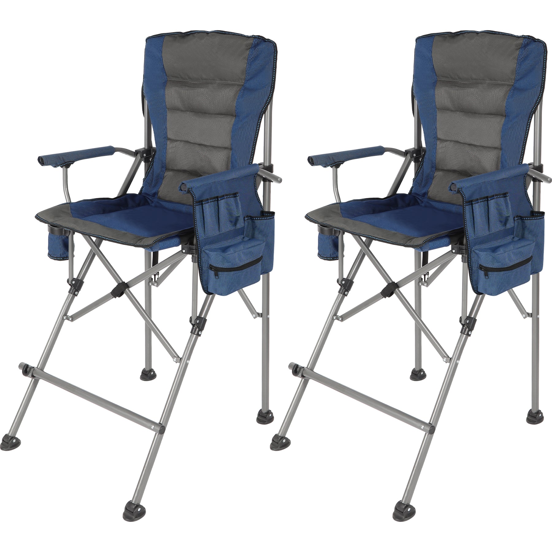 Extra Tall Folding Chair with High Back and Hard Arms