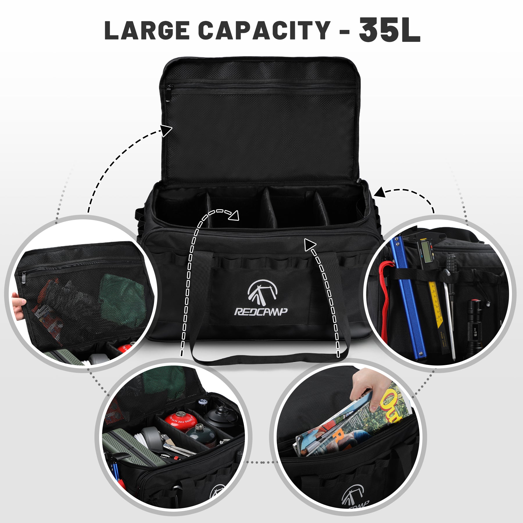 35L Camping Tote Organizer