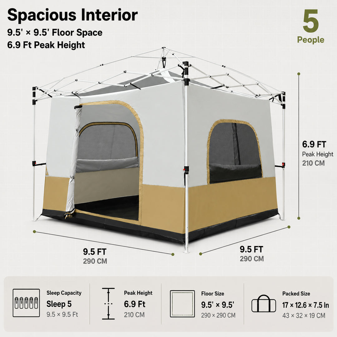 Canopy Tent Inner Tent with Porch for 10x10 & 10x20 Canopies(Canopy not Included)