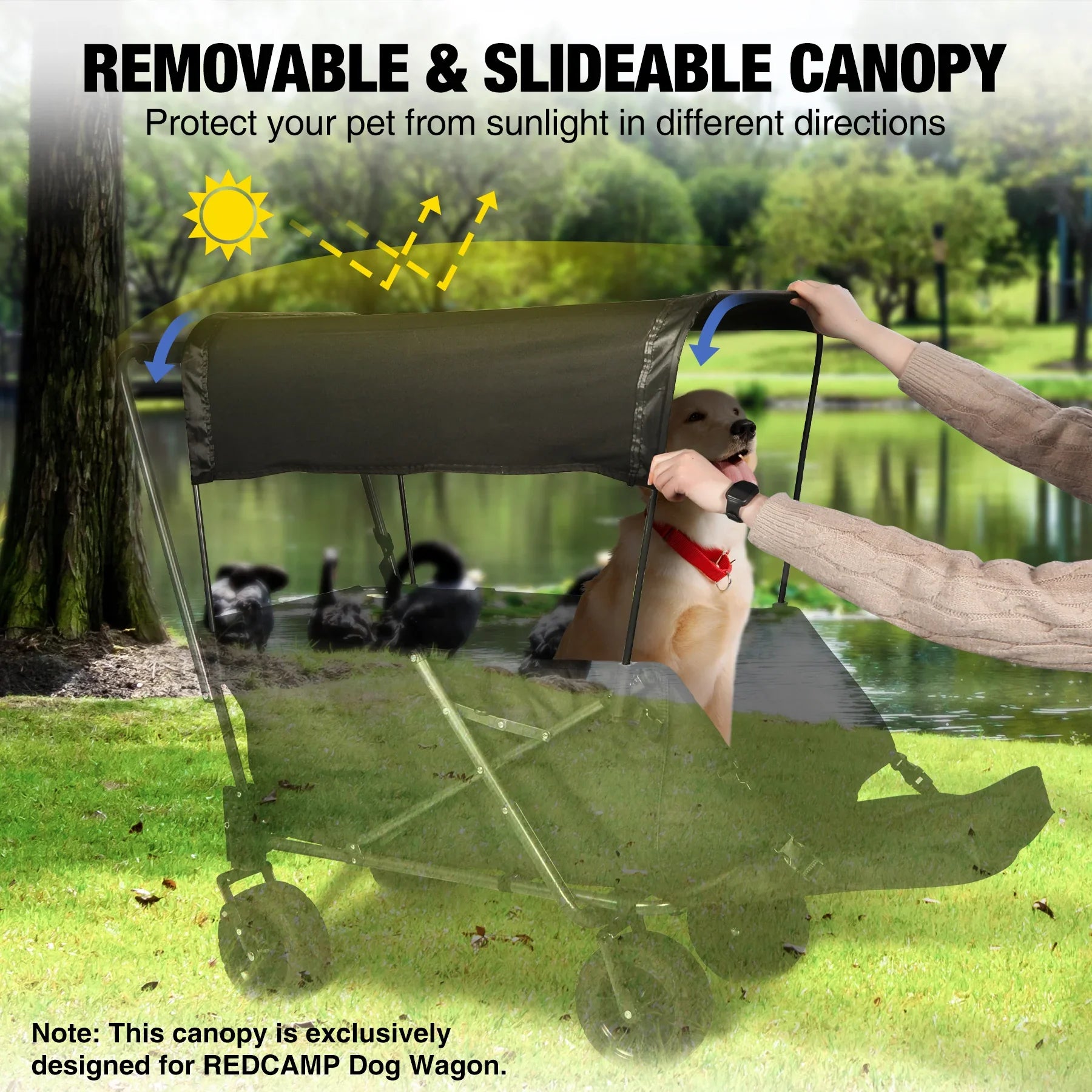Removable Canopy for Dog Wagon Attachment,Detachable Replacement Accessories