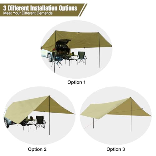 Waterproof Car Awning Shelter Tent with Carrying Bag