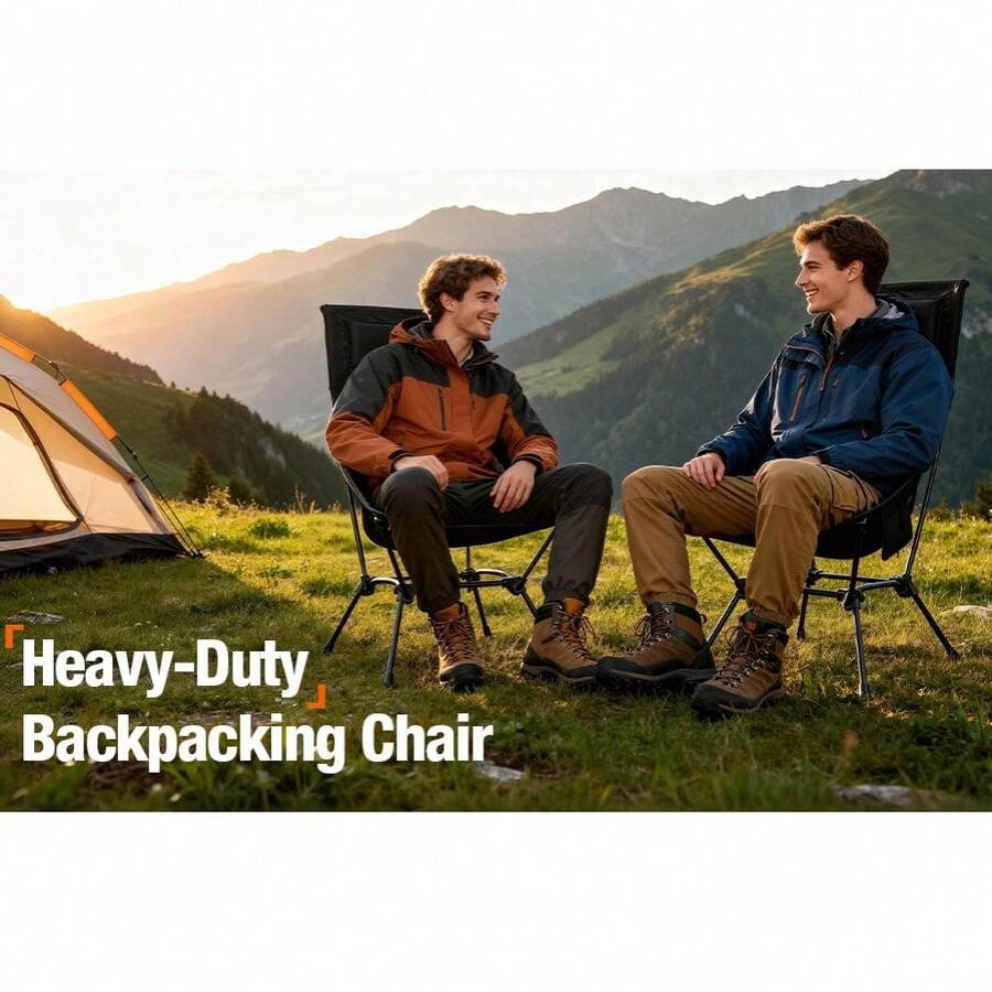 REDCAMP High Back Folding Camping Chair With Pillow