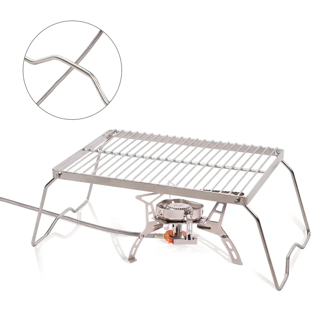 Portable Folding Campfire Grill 304 Stainless Steel Grate with Carrying Bag - Redcamp