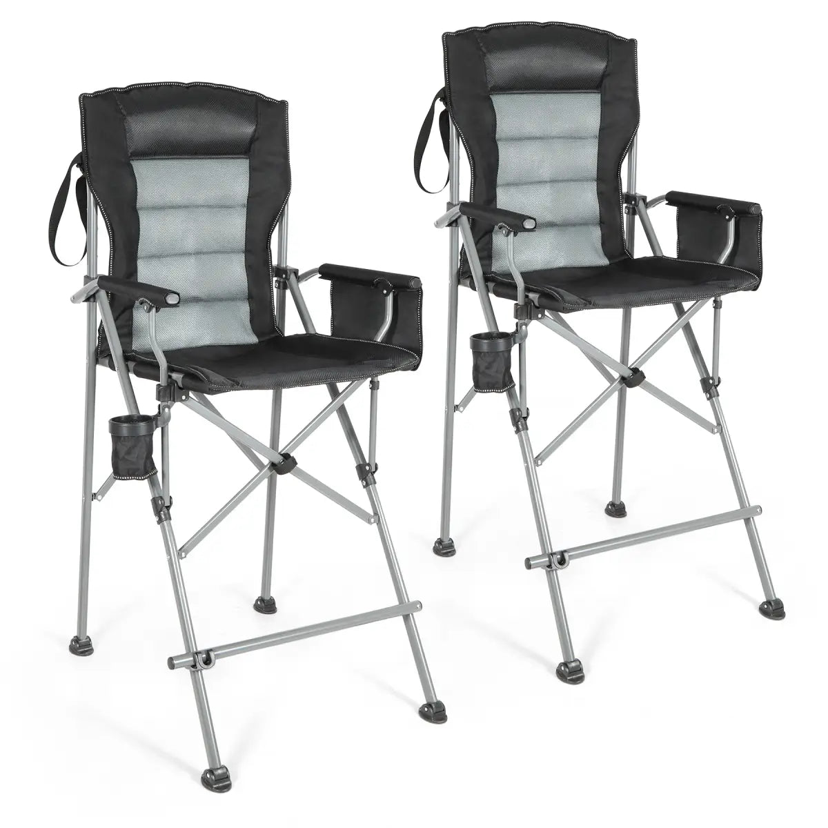 31" Bar Height Tall Folding Directors Chair with Padded Seat