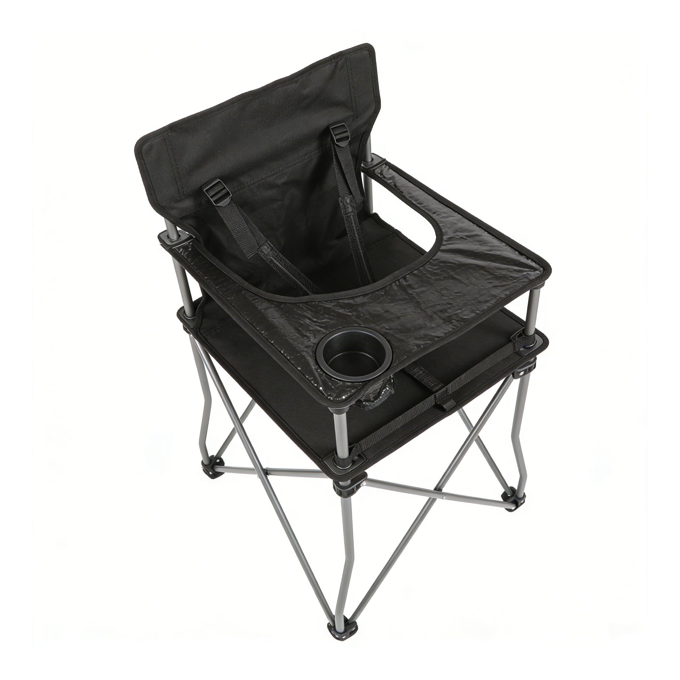 Portable High Chair for Babies and Toddlers, Camping High Chair with Tray, Space Saver for Travel, Camping, Picnic, Indoor Use